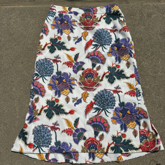 J. Crew Tweed Floral Midi Skirt NWT sz 4 - Picture 1 of 3